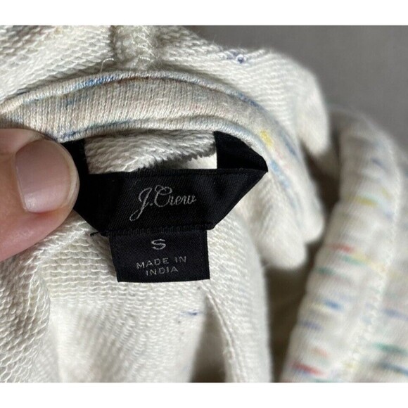 J Crew Hoodie Women’s Size S Tassel Multicolor Geometric Jawbreaker Confetti - Picture 8 of 8